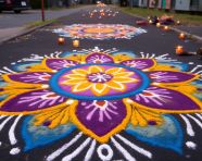 Intricate rangoli patterns, diwali festival stock image, diwali festival ai prompt