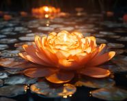 Lotus flower lamp, diwali festival stock image, diwali festival ai prompt