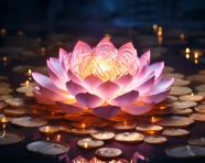 Lotus diya for diwali, diwali festival stock image, diwali festival ai prompt