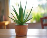 Aloe vera plant as home decor, alovera leaf image