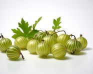 Isolated gooseberries on white, gooseberry fruit image