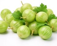 Gooseberries isolated on a white background, gooseberry fruit image