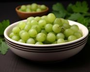 Gooseberry in a bowl guava plant, gooseberry fruit image