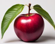 Red apple on white background, apple fruit image hd