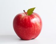 An apple is placed on a white background, apple fruit image hd