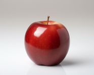 An apple and half of an apple on a white surface, apple fruit image hd