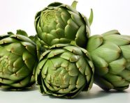 Sliced artichokes on a cutting board, artichoke image
