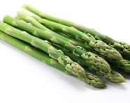 Springtime asparagus on white, asparagus image