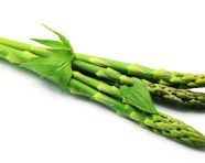Fresh asparagus on white background, asparagus image