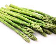 Asparagus in water on white, asparagus image