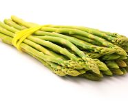 Asparagus bunch on white background, asparagus image