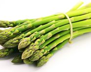 Fresh asparagus bunch isolated on white, asparagus image