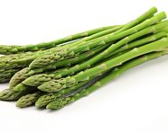 Fresh asparagus bunch on white background, asparagus image