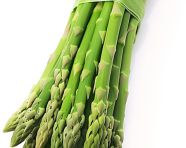 Asparagus fresh assorted green stalks isolated on white, asparagus image