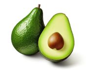 Avocado on a white background, avocado image stock photo