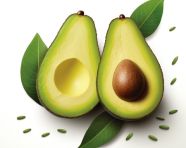 Healthy avocado snack, avocado image stock photo