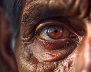 The close up image of a man, men eyes close up image