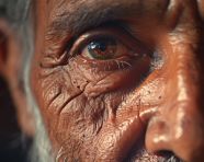 Man's mustache close up, men eyes close up image