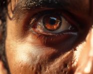 Man's skin close up, men eyes close up image