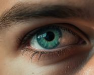 The beauty of blue eyes, men eyes close up image