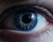 Closed up view of an eye with blue eyes, men eyes close up image