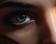 Flawless skin and long eyelashes, beautiful women eyes images