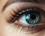 Woman close to the eye has black eyelashes, beautiful women eyes images