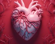 Colorful heart anatomy, human heart image