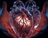 A close-up of a glass human heart, human heart image