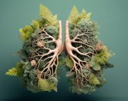 This represents what a lungs look like, human lungs image