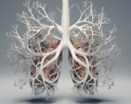 The diagram of a lung on grey, human lungs image