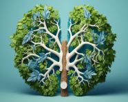 Green lungs of the city, human lungs image