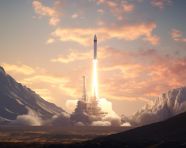 A rocket taking off out of the atmosphere, chandrayaan images hd