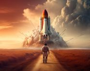 Space shuttle in the horizon, chandrayaan images hd