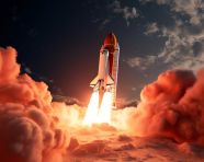 Space shuttle launch with full moon, chandrayaan images hd