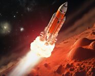 Space shuttle lifts off night sky and full moon, chandrayaan images hd