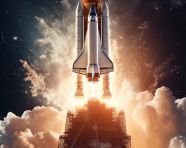 Space shuttle launches into the black air, chandrayaan images hd