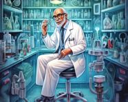 Doctor uses holographic microscope to save patient's life, medical images stock