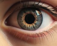 Soft contact lens close up, medical images stock