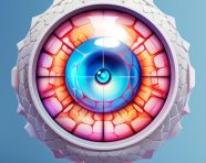 Contact lenses that could save your vision, medical images stock