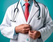 Doctor caring for patient, medical images stock