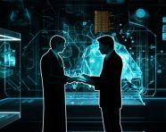 Researchers brainstorm new ideas, medical images stock