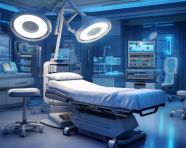 Medical equipment in operating room, medical images stock