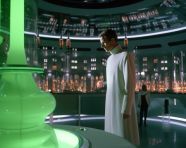 Scientist conducting experiment, medical images stock