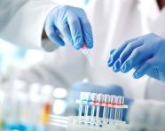 Scientist's focus is unwavering, medical images stock