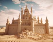 Hyper realistic sandcastle empire