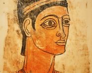 Old town of florence libya in december, fayum style art