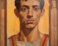 Roman portrait of a man, fayum style art