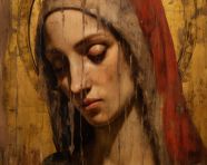 Portrait of a woman, fayum style art