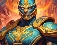 Mexican wrestler shows off his skills, lucha libre